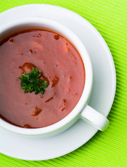 tomato soup with background