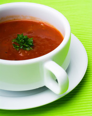 tomato soup with background