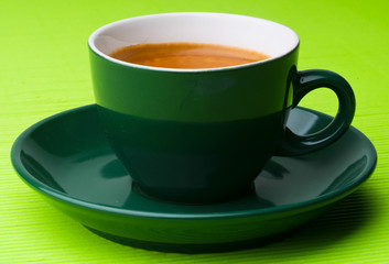 cup of coffee on background