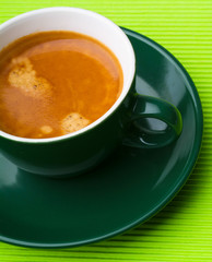 cup of coffee on background