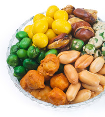 Nuts Mixed on background