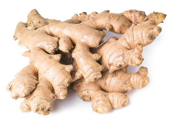 Ginger root on the background