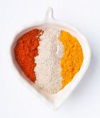 chilli powder. Spice Mix on background