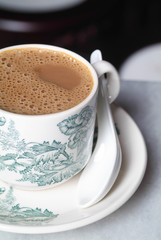 cup of coffee on background