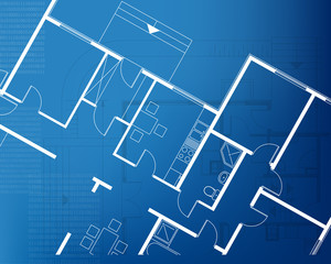 ground floor blueprint. vector illustration