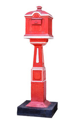 Red old-fashioned mailbox