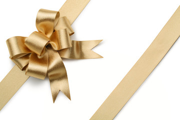 Gold ribbon with bow - 58056371