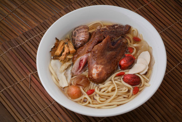Duck noodle food