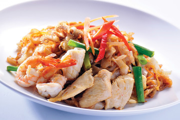 fried rice noodles with Seafood