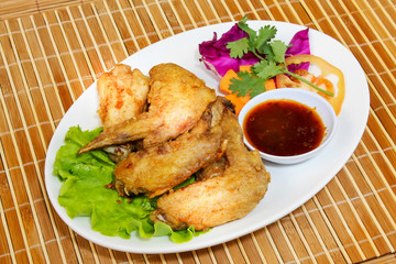 chicken wings with a background
