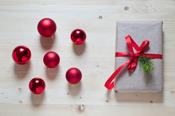 Naklejka na ściany i meble christmas bell and gift
