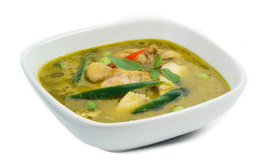 Green chicken curry a popular of Thai food