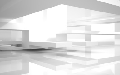 Abstract Architecture. abstract white building on a white backgr