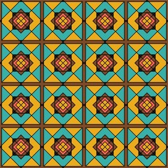Retro pattern of geometric shapes. Colorful mosaic.