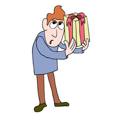 Man thinking about Christmas gift