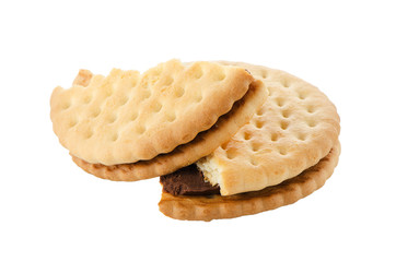 Sandwich biscuits with chocolate filling