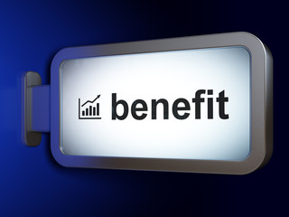 Finance concept: Benefit and Growth Graph on billboard