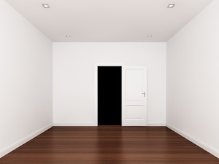 door open , empty room,3d nterior