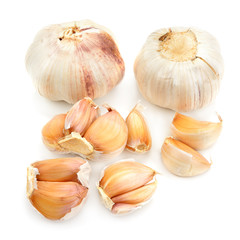 Garlic isolated on white background