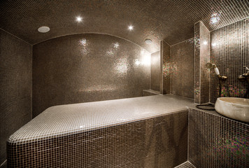 Interior of a Turkish steam bath
