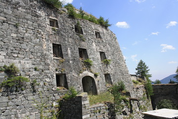 Fototapeta na wymiar Widok z Fort Fenestrelle Fenestrelle, Turyn, Włochy