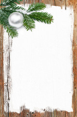 Frohe Weihnachten, plakativ, Holz, Tanne, Lackierer, Maler - 58062783