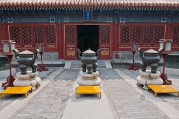 Rolgordijnen Hall  in Temple of Earth in Ditan Park, Beijing, China © Fotokon