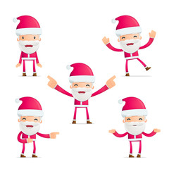 Santa in various poses for use in advertising, presentations,