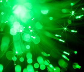abstract background of  green spot lights