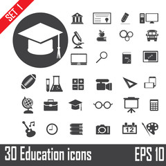 30 Education icons set. Illustration eps 10