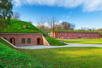 XIX century city fortification system in Gdansk, Poland