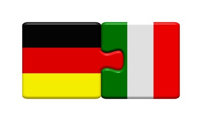 Puzzleteile: Deutschland und Italien zusammen © kebox
