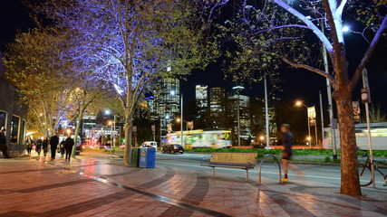 Melbourne City, time lapse panning