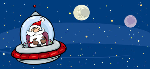 santa in space cartoon greeting card © Igor Zakowski