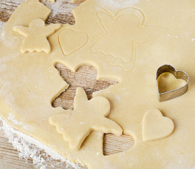 Baking christmas cookies