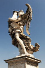 angel figure detail, Sant' Angelo bridge,  Rome, Lazio, Italy