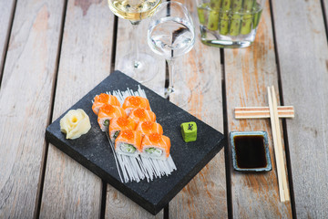 Roll set served on a plate