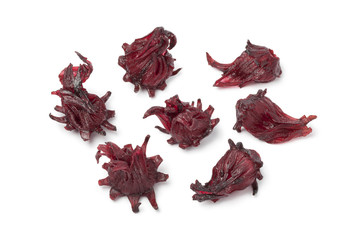 Candied hibiscus flowers