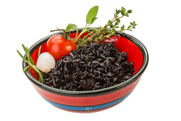 Black boiled rice