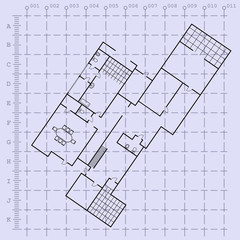 architectural background blueprint. vector illustration