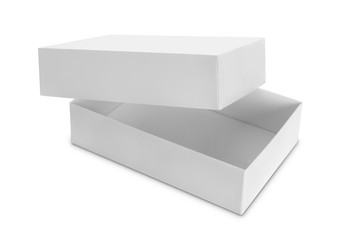blank software or shoe box isolated over white background  ready