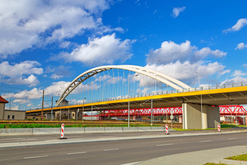 Fototapeta na wymiar Autostrada wiadukt w centrum miasta Gdańsk, Polska