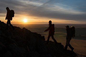 Hikers silhouette