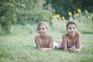 beautiful little sisters