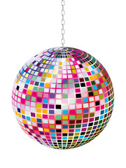 boule a facette multicolore