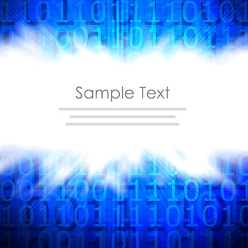binary code background with space