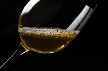 White wine  on black