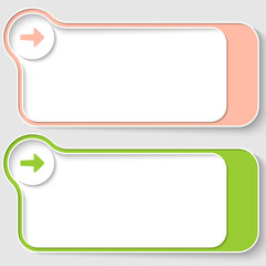 Obraz premium set of two abstract text boxes with arrows