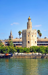 Torre del Oro and Giralda, Seville, Spain