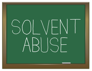 Solvent abuse concept.